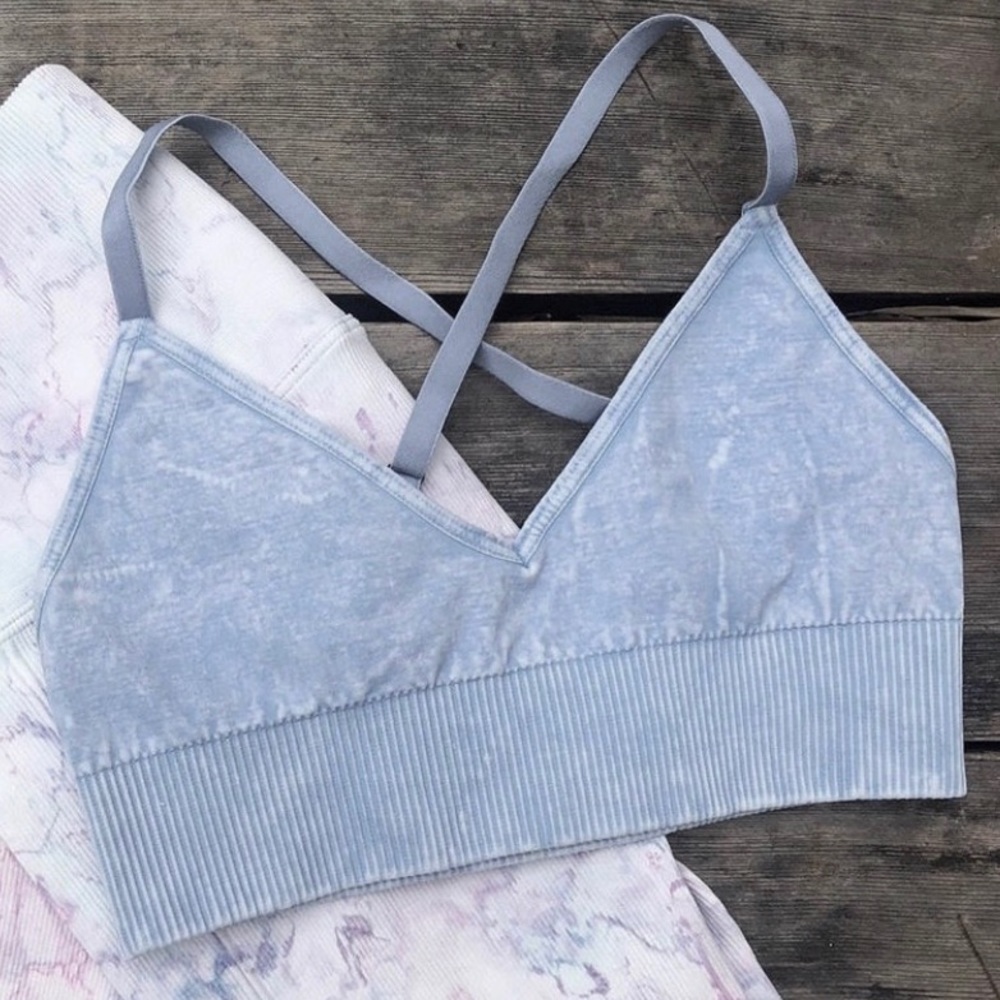 🙏🏼SPIRITUAL GANGSTER Silver Triangle Active Bra